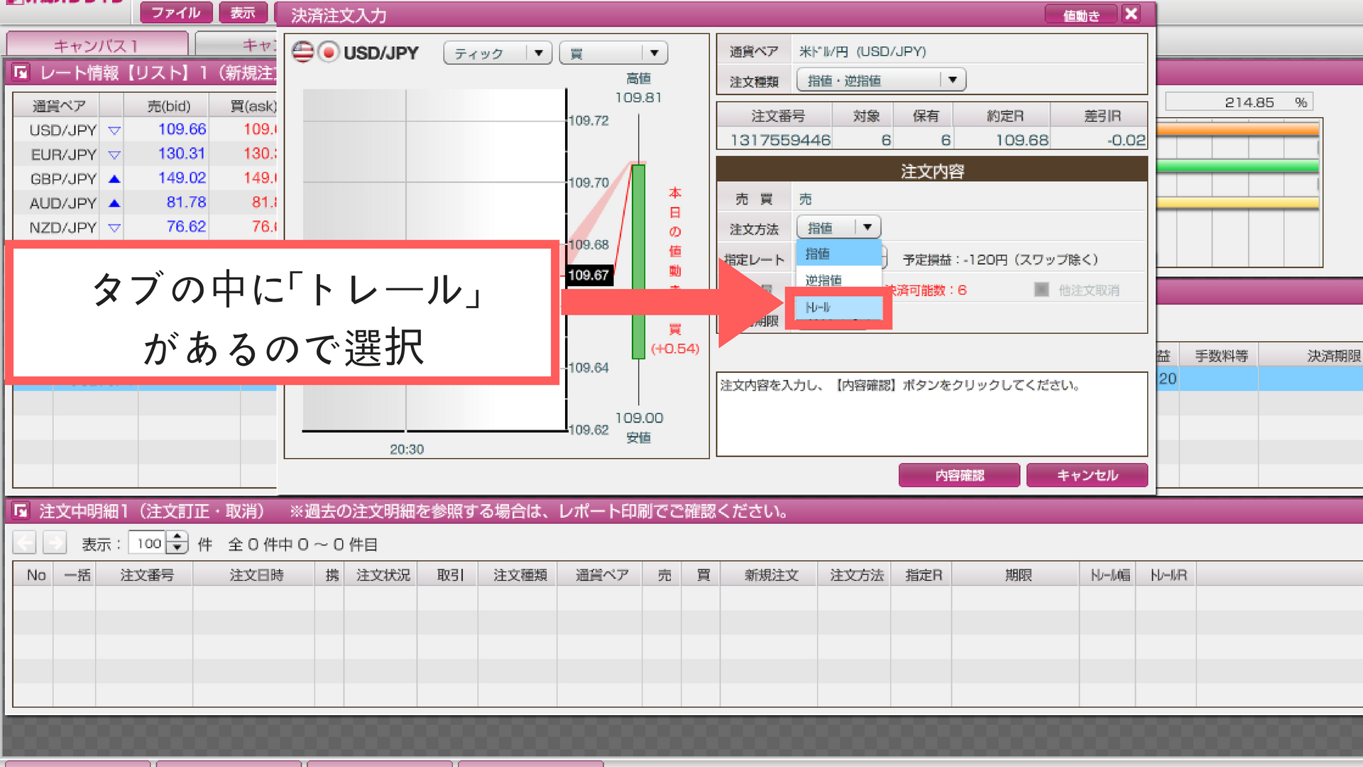 トレール注文